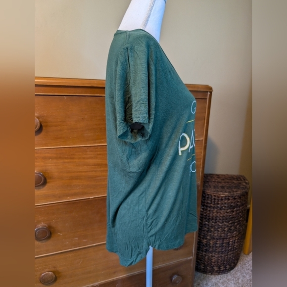 Green Bay Packers Slinky Classic V Neck Short Sleeve WMNS Shirt SZ L - Picture 8 of 11